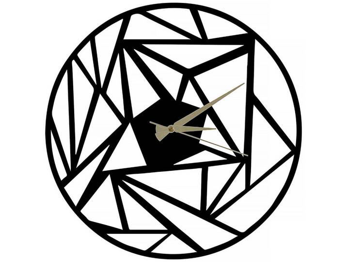 Wanduhr, Schwarz, Metall, 50x50x3 cm, Dekoration, Uhren, Wanduhren