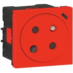 Legrand 077171L Mosaic Link Steckdose 45° F/B Std., codiert, erhöhter Berührungsschutz Farbe:Rot