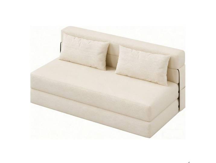 CANAPE CONVERTIBLE Canapé-lit pliant convertible Canapé pliant avec coussin fauteuil lounge portable pour petit salon beige