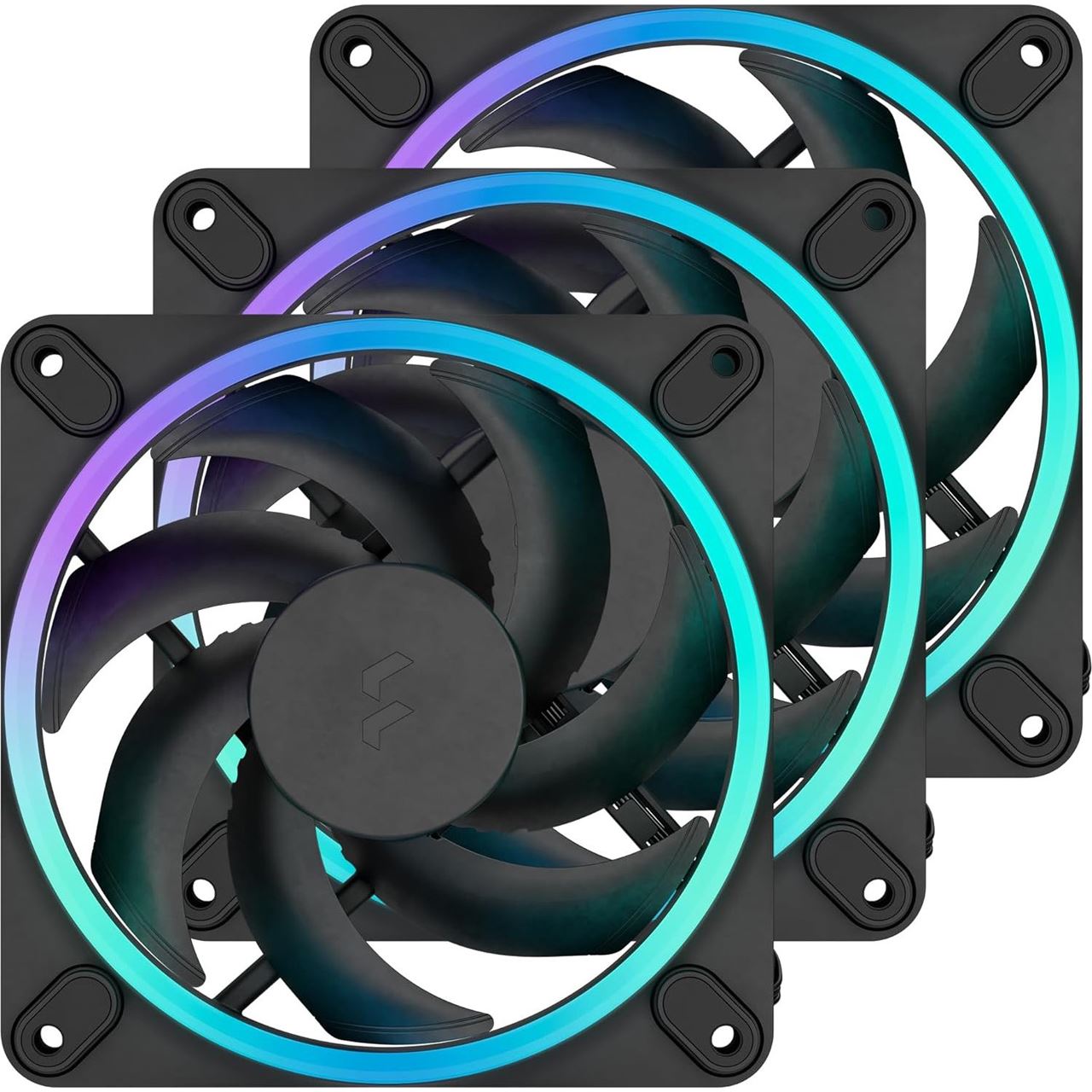 120x120x25mm Fractal Design Lüfter Momentum 12 RGB Black 3-Pack