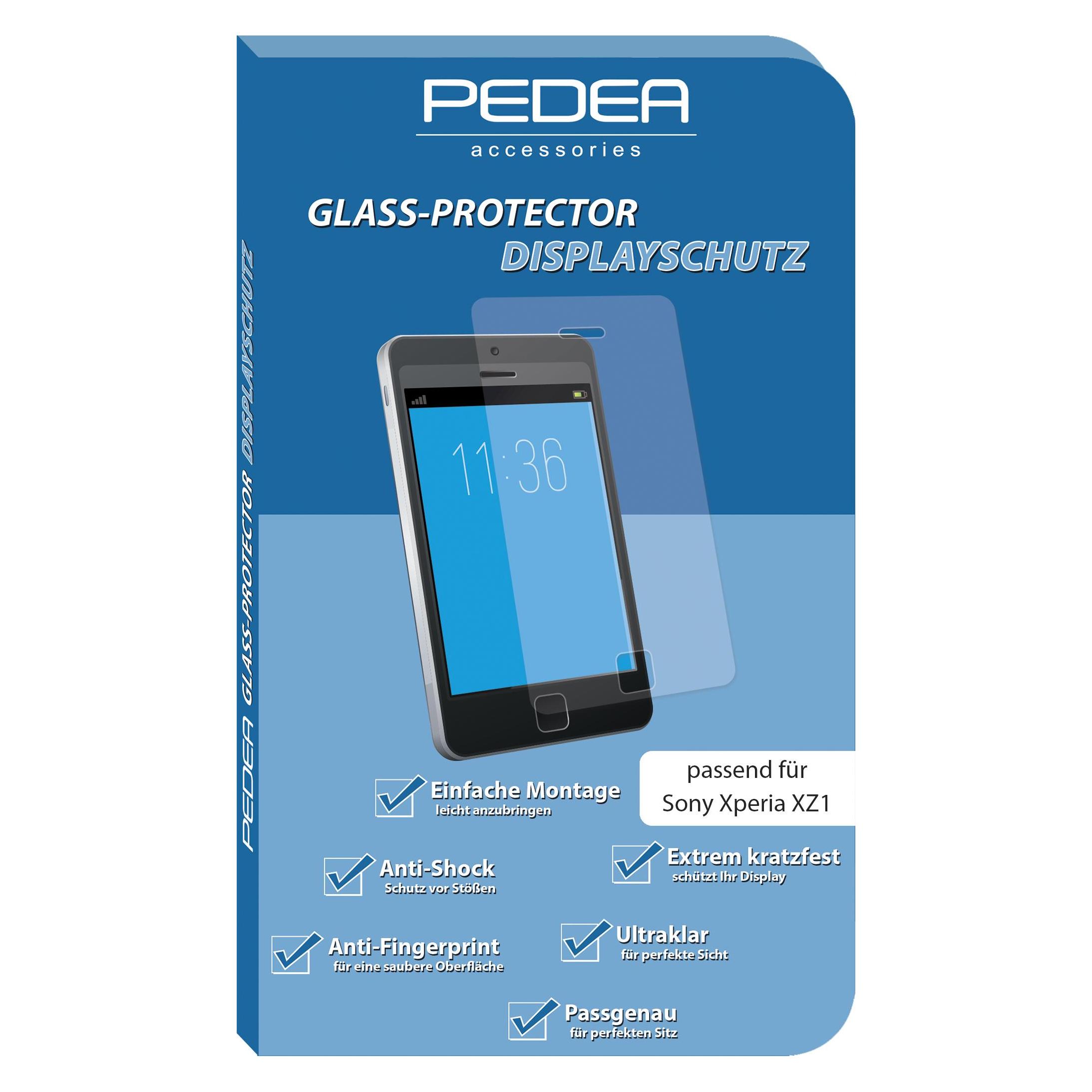Pedea 11470046 Displayschutz für Sony Xperia XZ1 Glasklar (Sony Xperia XZ1) (11470047)