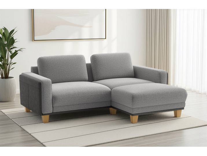 Ecksofa SIT & MORE Concept , grau, B:226cm H:84cm T:167cm, 100% Polyester, Sofas, Ecksofa, Modernes Sofa in drei Fußfarben zur Auswahl