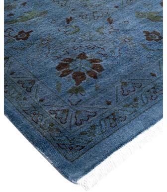 Overton "Fine Vibrance, One-of-a-Kind Hand-Knotted Area Rug - Gray, 9' 2"" x 12' 5"" - 9' 2"" x 12' 5"""