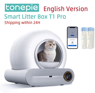 On Spot Shop Smart Automatic Self Cleaning Cat Litter Box, Fully Enclosed Pet Toilet Litter Tray With Deodorizer, APP Remote Control Smart Automatic Self Cleaning Cat Litter Box, Fully Enclosed Pet Toilet Litter Tray With Deodorizer, APP Remote Control