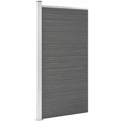 vidaXL Zaunelement WPC 95x186 cm Grau