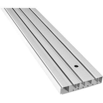 Gardinenschiene SN DECO GROUP "Vorhangschiene SH (3)", silber (weiß), L:220cm T:8,95cm, Kunststoff, Gardinenstangen, Gardinenschiene