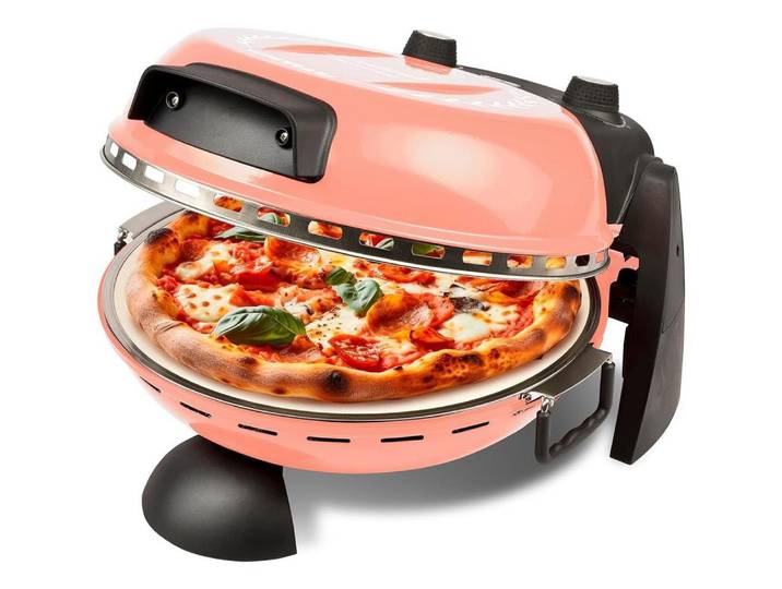 G3 Ferrari Pizzaofen Delizia G1017715 Anniversary Coral Passion, Koralle, für Pizza Ø 31cm mit Wende-Pizzastein