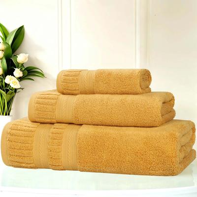 Superior Venice Zero Twist Cotton Medium Weight Absorbent 3 Piece Towel Set