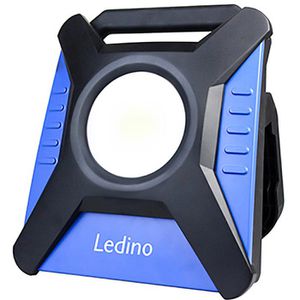 Ledino Baustrahler Kiel 40, LED, Netzbetrieb mit 5 m Kabel, IP54 Spritzwasserschutz, mit Steckdose, 40 Watt, 4.500 Lumen