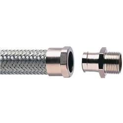 ABB S50/M50/A Adaptaflex Verschraubung Typ A Außengewinde IP40 M50 Messing vernickelt 7TCA296010R0161  - 2 Stück