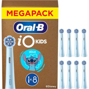 Oral-B Aufsteckbürsten iO Kids 6+, Disney Stitch FFU, blau, Kartonverpackung, 8 Stück