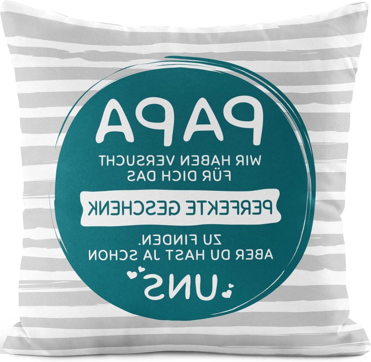 Groen Cadeau Kussen Papa - Fluweelzacht - 45 x 45 cm