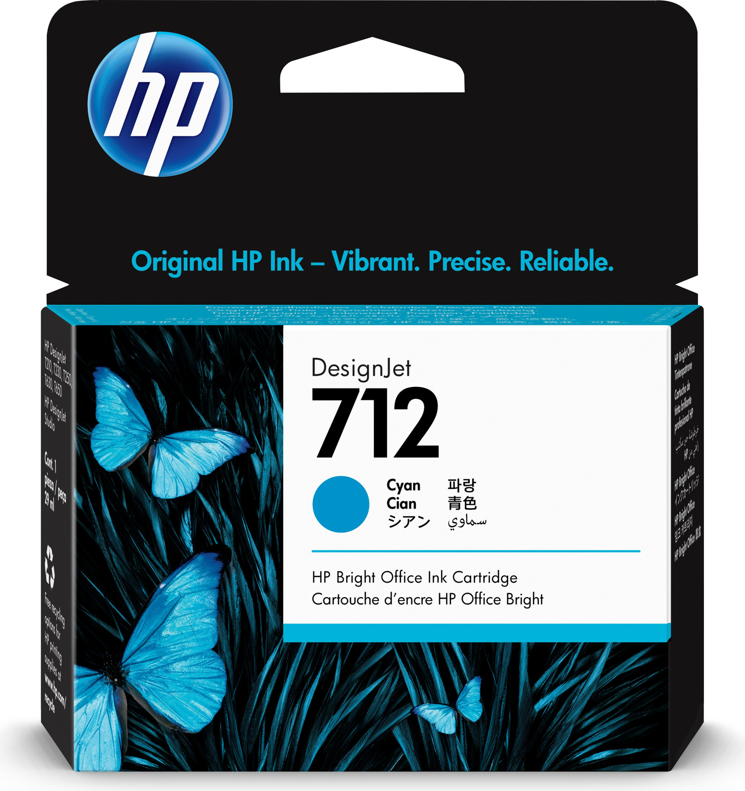 HP 712 cyaan inktcartridge 29 ml 3ED67A