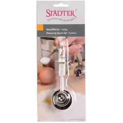 Städter Messlöffel-Set, 4-teilig, Messbecher, Silber