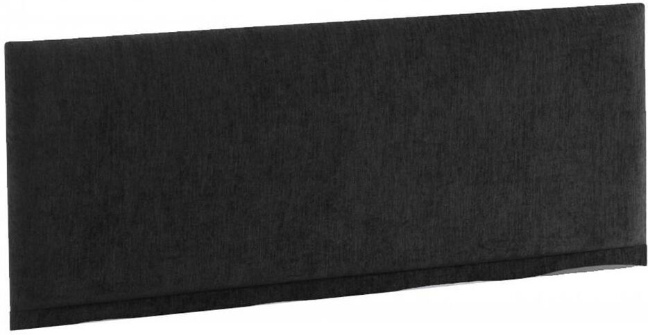 17 Stories Erian Upholstered Chenille Headboard Chenille/Black Small Double (4')