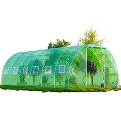 GARMIO® Foliengewächshaus CARINI, Tomatenzelt, winterfest, 6x3x2m, Frühbeet, Pflanzenhaus, Gemüse und Obst, Hochbeet