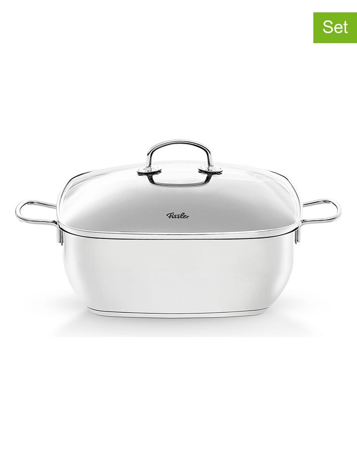 Fissler 2tlg. Set: Edelstahl-Bräter "Secural®" - Ø 28 cm - onesize