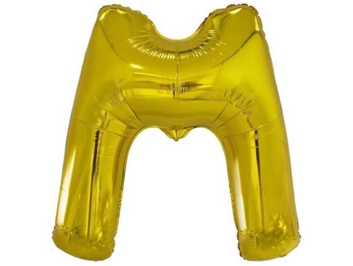 Amscan 9909588 9909588-Gouden Letter M SuperShape Folie Ballon-44, Goud