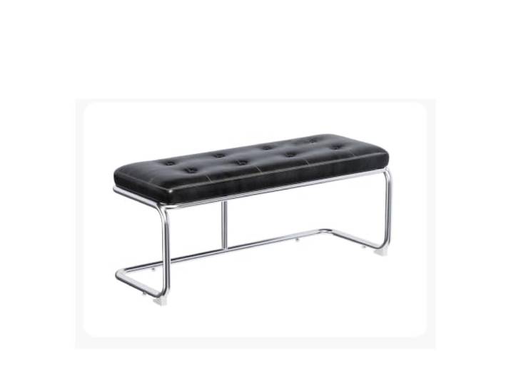 Schlafzimmer Polster-Ottomane Sitzbank Sofa Nachttischbänke Lounge-Hocker Fußstütze mit rutschfester Fußauflage für Wohnzimmer, Flur, Ankleidezimmer, Abstellraum(Black,39.4in/100cm)