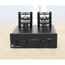 Pro-Ject Tube Box E schwarz Röhren-Phono-Vorverstärker MM+MC, flexibel anpassbar