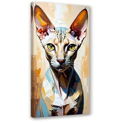 LEINWANDBILD Sphinx bunte Katze 60x120cm