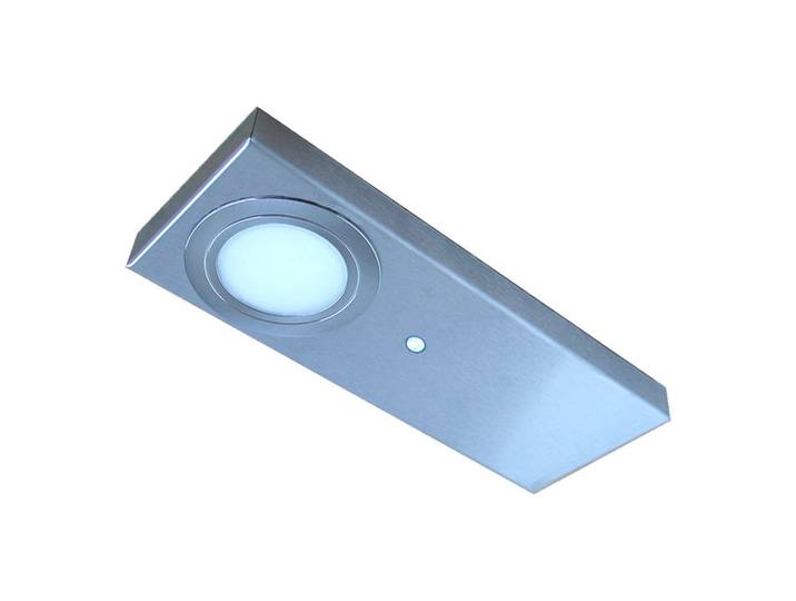Evotec 3er-Set LED-Unterbauleuchte Tain mit Color Switch, alu / grau / zink, für Wohn- / Esszimmer, Aluminium, Modern