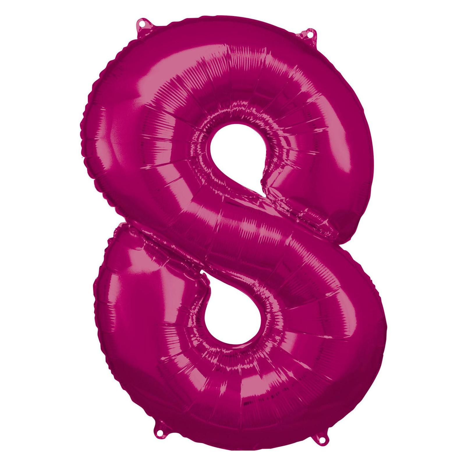 Amscan Folienballon Zahl 8 (1x) (9907291)