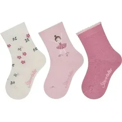 STERNTALER Socken 3er-Pack Blumen, Größe 30 in Beige Beige
