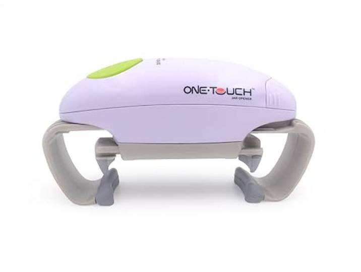 ONE TOUCH KC12 Ouvre-bocal électrique automatique – Mains Libres - Ouvre les bocaux sans effort – Idéal seniors\, arthrose et mains fragiles – Fonctionne sur la plupart des couvercles
