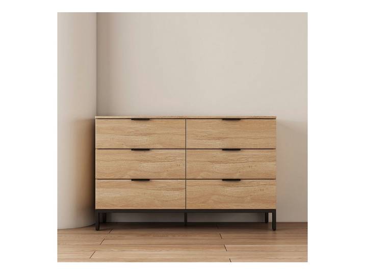 OTTO home Kommode Jorinde, Melaminoberfläche, flexibler Stauraum und robustes Metallgestell