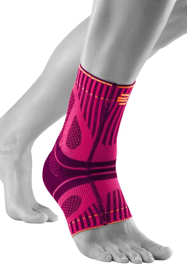 Achillessehnenbandage BAUERFEIND, Gr. XL, pink, Obermaterial: 57% Baumwolle, 41% Polyester, 2% Elasthan, Bandagen Achillessehnenbandage, beidseitig tragbar, atmungsaktives Material pink XL