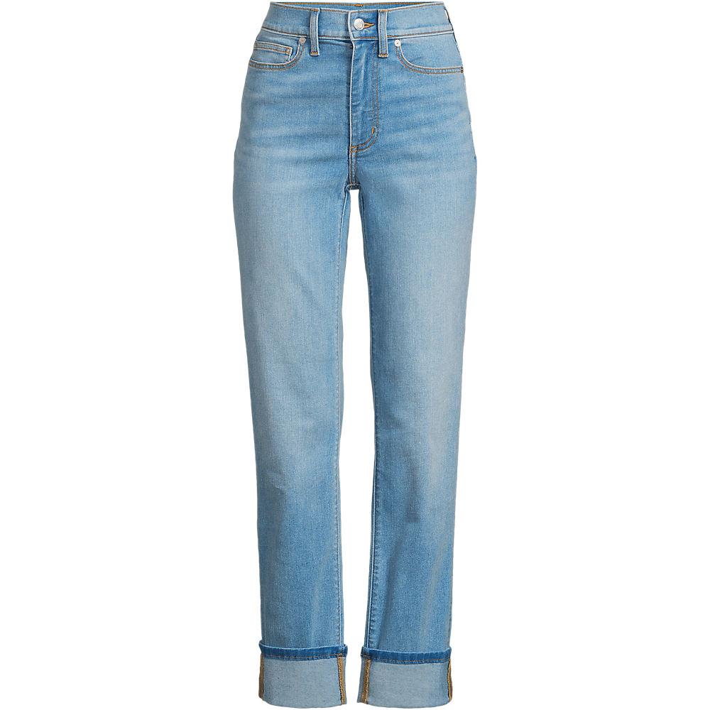 Rail Straight Fit Jeans High Waist für Damen, Damen, size: regular, Blau, by Lands' End