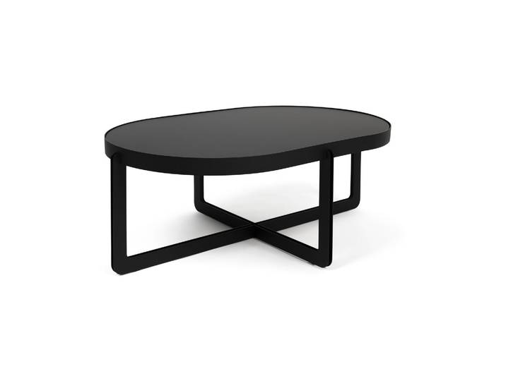 Table basse ovale noire Centre