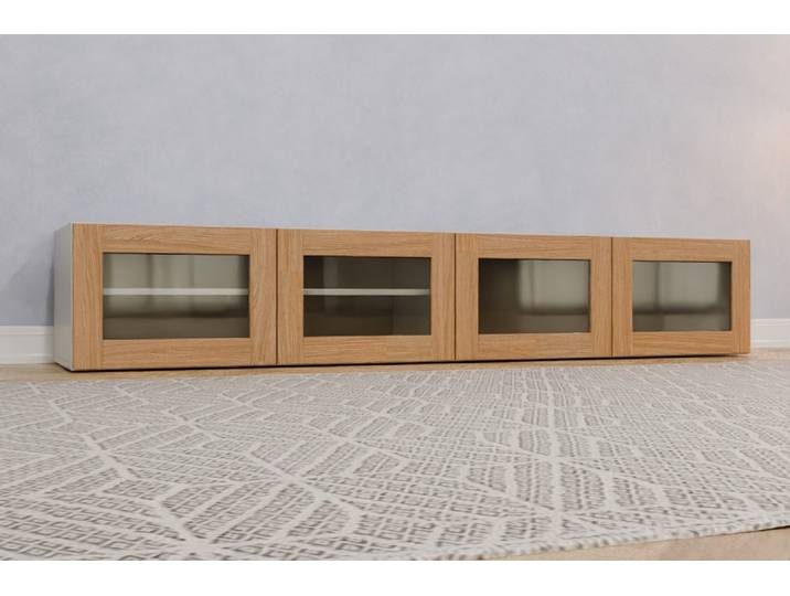 Wohnzimmer Lowboard nach Maß - Eiche - 42x235x52cm - Individuell konfigurieren