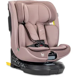 Lorelli Kindersitz Solaris i-Size 40 - 150 cm Stützbein 360 Grad Drehung Kissen rosa