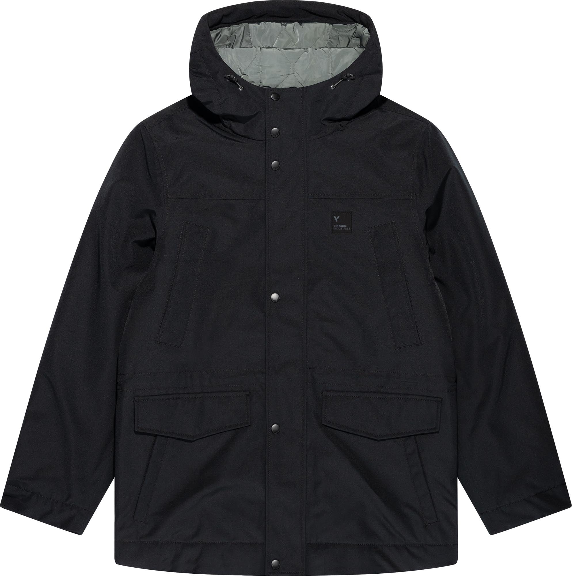 Vintage Industries Knox wasserdichter Parka 2224-black-M