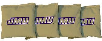 Skip's Garage James Madison JMU Dukes Gold Cornhole Bags