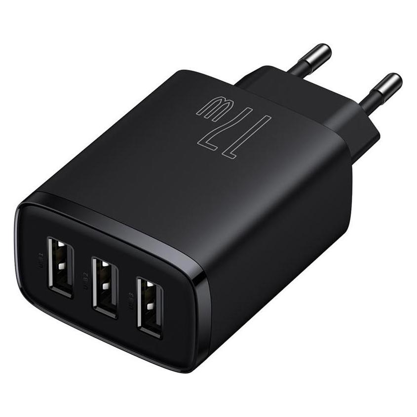 Baseus Compact Charger 3U 17W EU Black (17 W, 1 Port) (CCXJ020101)