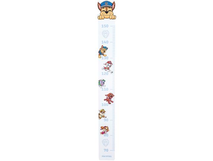 Messlatte ROBA PAW Patrol , weiss (weiß), B:14,5cm H:90cm T:1,2cm, MDF, Messlatten, Messlatte, mit Paw Patrol Motiv, Skala bis 150 cm