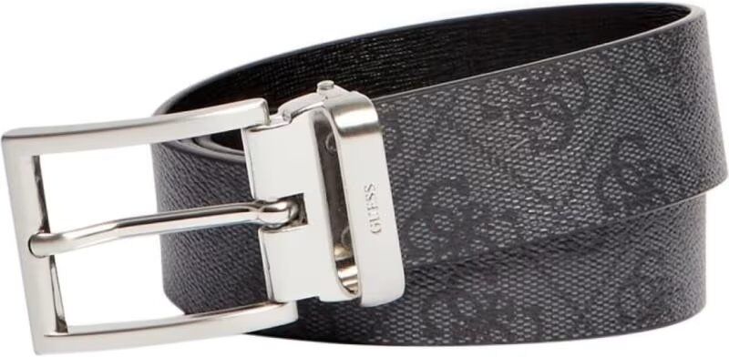 Cinturón Guess Jeans Bm7541lea35 Con Hebilla Metálica Negro M Hombre