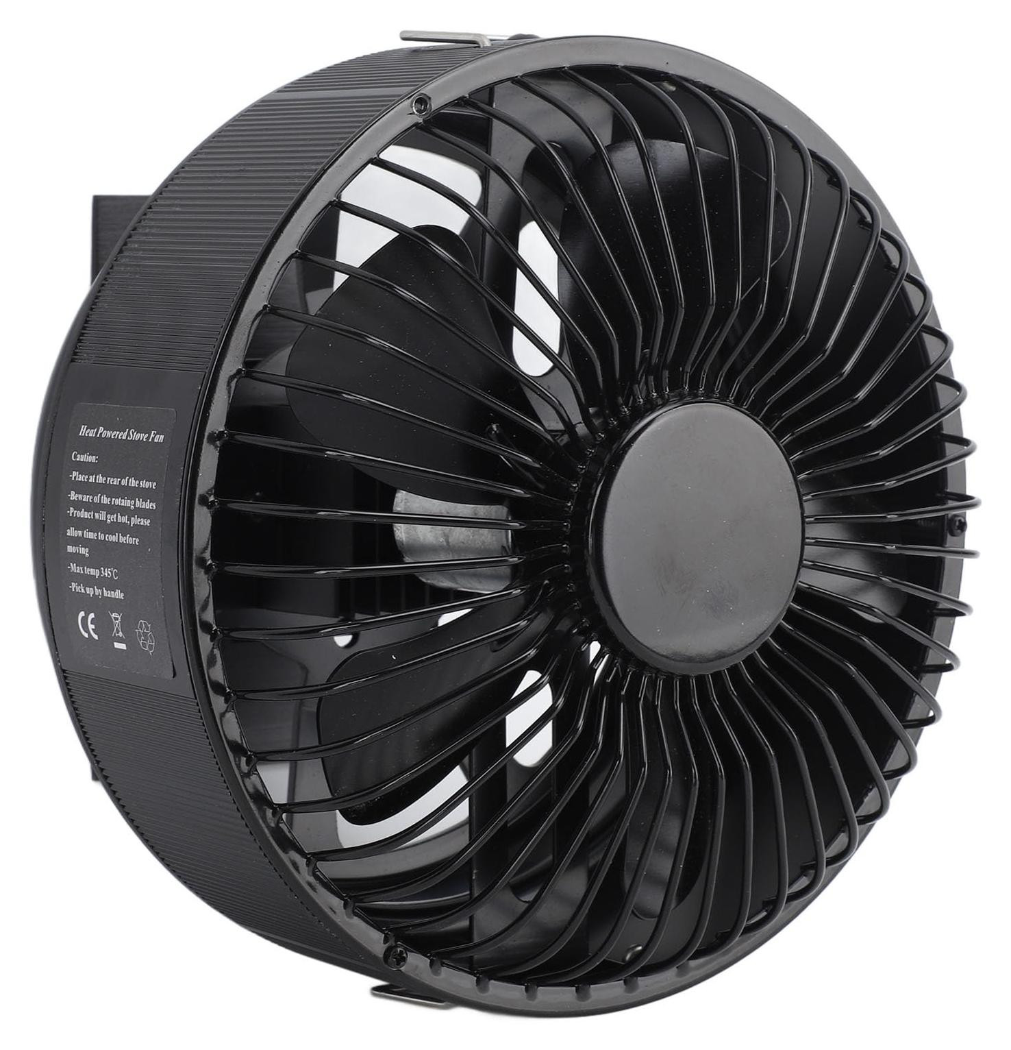 Selius Ronde open haard ventilator, warmte aangedreven, voor houtkachel en kerosinekachel