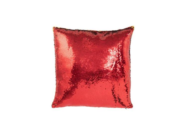 Coussin carré en tissu rouge 45x45x15 cm