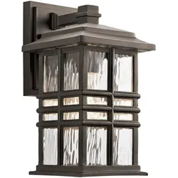 Elstead Lighting, Gartenbeleuchtung, Beacon Square Aussen-Wandleuchte E27 30cm Ältere Bronze IP44 Anti-Meerwasser (3000 lm, E27, IP44)