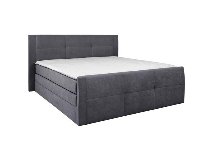 Boxxx Boxspringbett, Grau, Kunststoff, H3, Höhe ca. 19 cm, 180x200 cm, Topper durchgehend, in verschiedenen Größen erhältlich, Matratze geteilt, Schlafzimmer, Betten, Doppelbetten