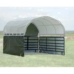 Shelter Logic Seitenverkleidung für Weidezelt / Weideunterstand 370 x 370 x 170 cm,grün,370 x 370 x 170 cm (L x B x H)