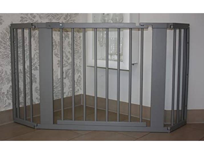 Schutzgitter Absperrgitter Türgitter Treppenschutzgitter 117 bis 363 cm grau (141cm)