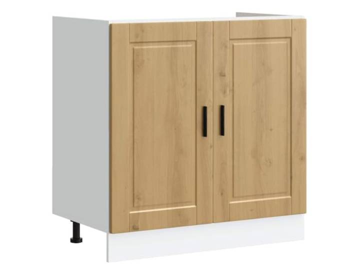 vidaXL Spülenunterschrank Porto Artisan-Eiche 80x46x81,5 cm