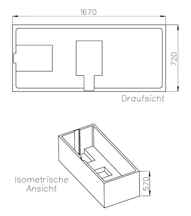 Neuesbad Wannenträger für Duravit Vero 170x75 SW 17109