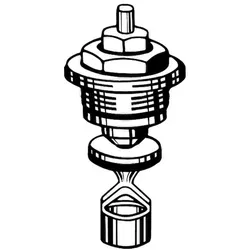 Heimeier Thermostat-Oberteil 0037-02.300 mit Tauchrohr, Baureihe bis Mai 1981