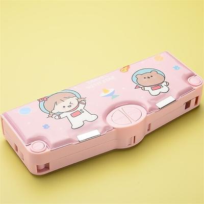 Multifunktions-Federmäppchen mit verformtem Design, niedliche Aufbewahrungsbox für Schreibwaren im Cartoon-Stil, Stifte-Organizer mit Schere, Radiergummi, Spitzer, Lineal, Klebeband und Zeitplan für Mädchen und Jungen, Schüler, Schulbedarf, Geschenke